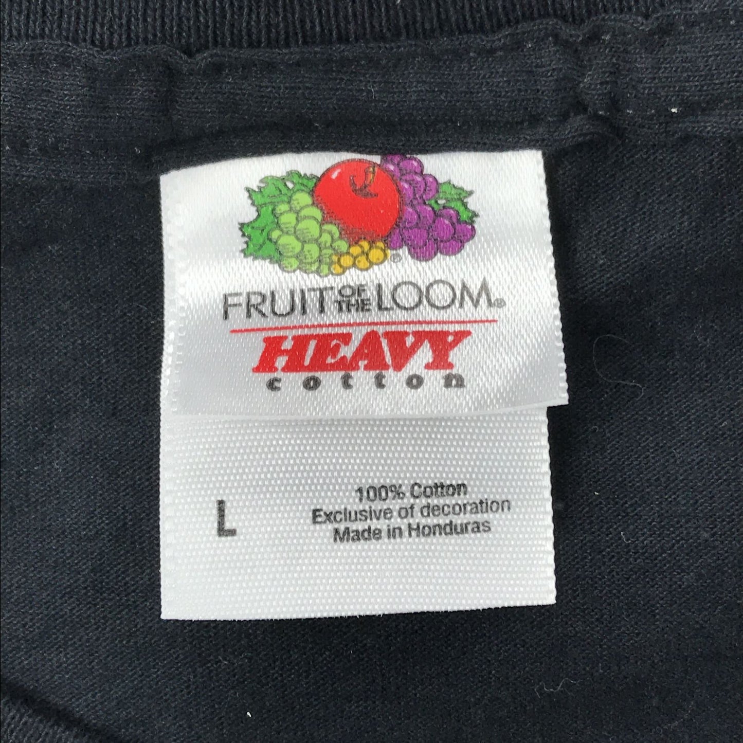【中古】 半袖Tシャツ L 半袖 Tシャツ プリントTシャツGIVE BACK COUTURE クルーネックT 黒 ブラック FRUITS OF THE ROOM 中古 古着 ブラック サイズ:L【加古川物流】