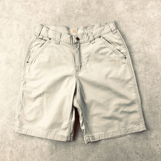 【中古】Carhartt | カーハート ショートパンツ W33 Carhartt RELAXED FIT リップストップショーツ ショートパンツ 半ズボン ハーフパンツ ベージュ 短パン ショーパン ベージュ サイズ:33【加古川物流】