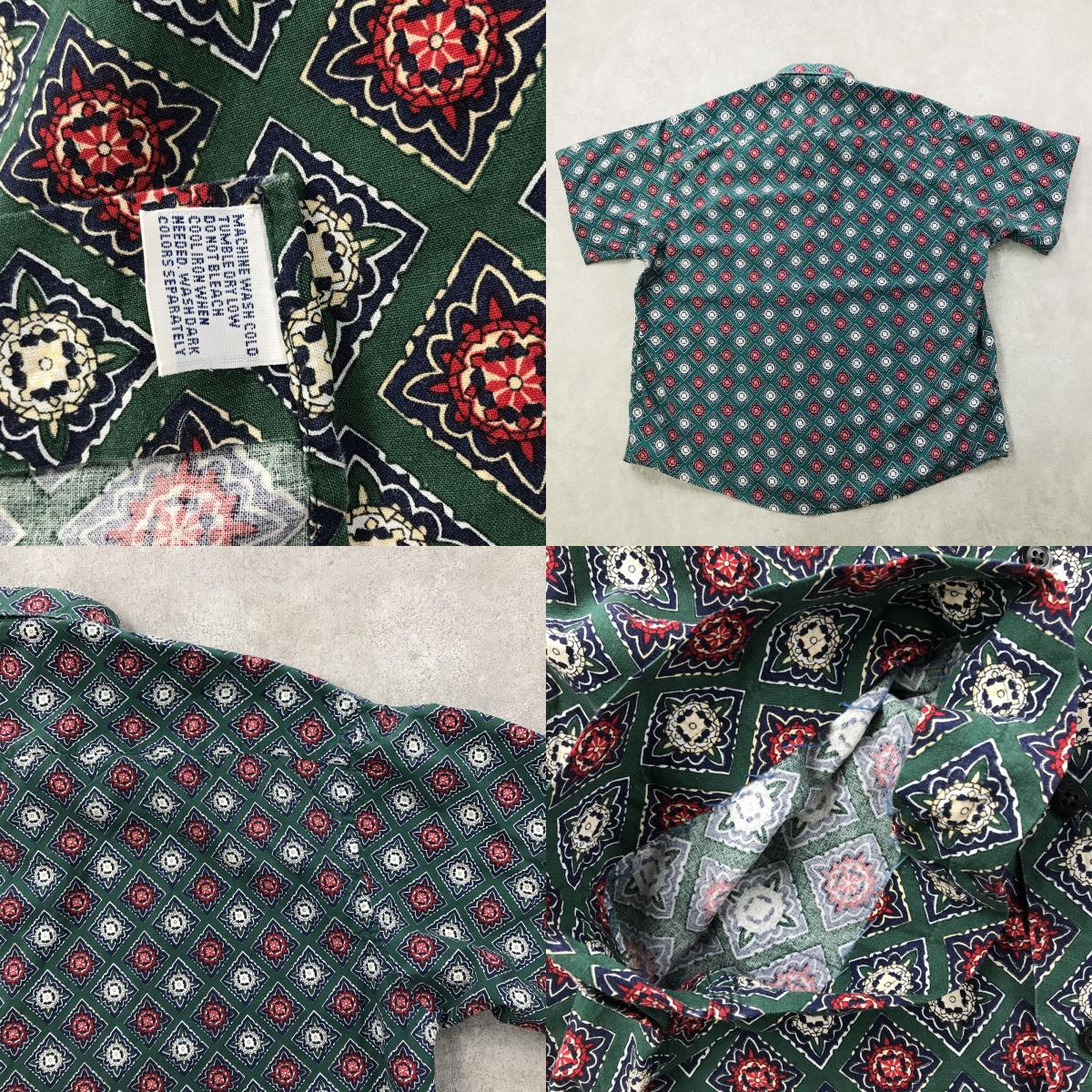 【中古】 半袖シャツ XL 90年代 THE ARROW COMPANY 総柄 モノグラム柄 コットンシャツ 半袖 ビンテージ その他 サイズ:XL【加古川物流】