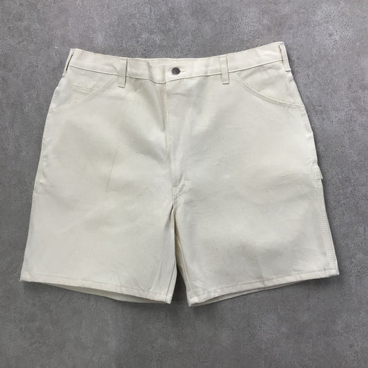 【中古】Dickies | ディッキーズ ショートパンツ 70年代 Dickies ディッキーズ デッドストック?ハーフペインターパンツ ショートパンツ ワークパンツ オフホワイト 生成りコットンツイル 半パン ワークショーツ ホワイト【加古川物流】
