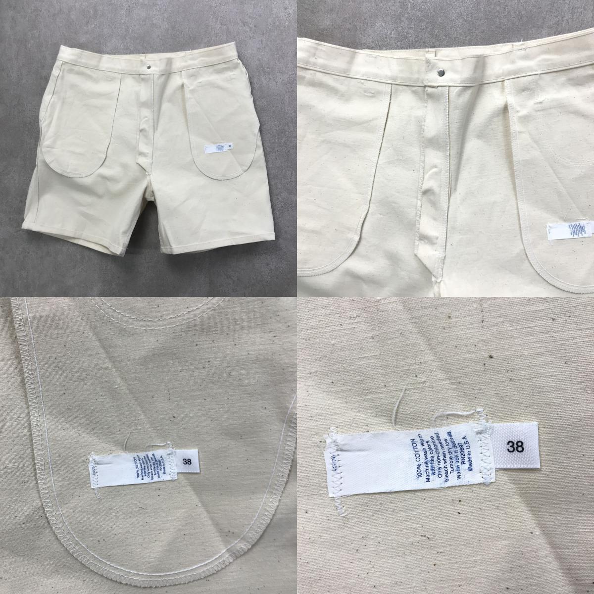 【中古】Dickies | ディッキーズ ショートパンツ 70年代 Dickies ディッキーズ デッドストック?ハーフペインターパンツ ショートパンツ ワークパンツ オフホワイト 生成りコットンツイル 半パン ワークショーツ ホワイト【加古川物流】