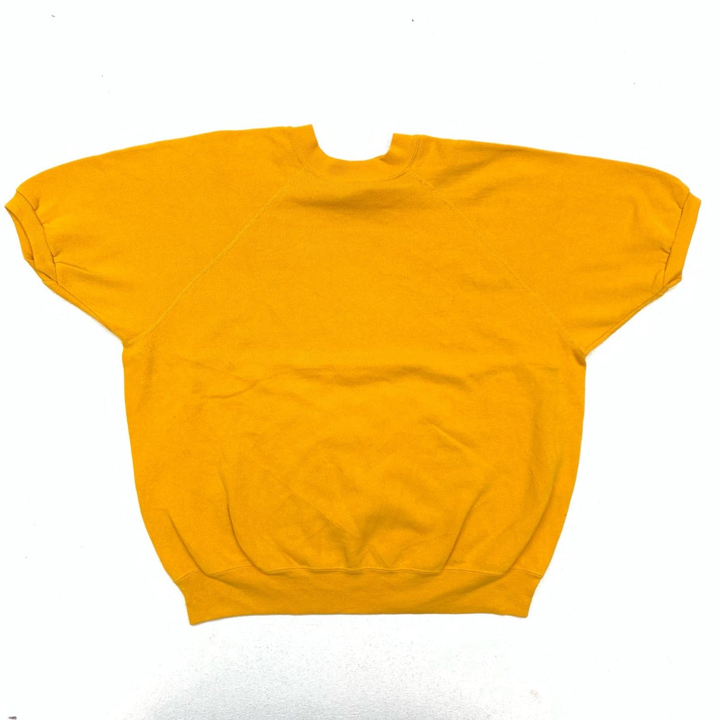 【中古】 TREND BASICS ラグランスリーブスウェット 半袖 スウェット イエロー サイズ:L【加古川物流】