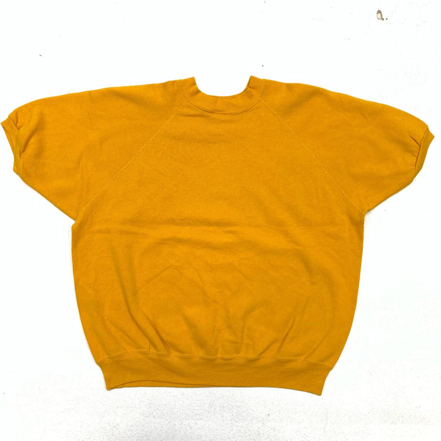 【中古】 TREND BASICS ラグランスリーブスウェット 半袖 スウェット イエロー サイズ:L【加古川物流】