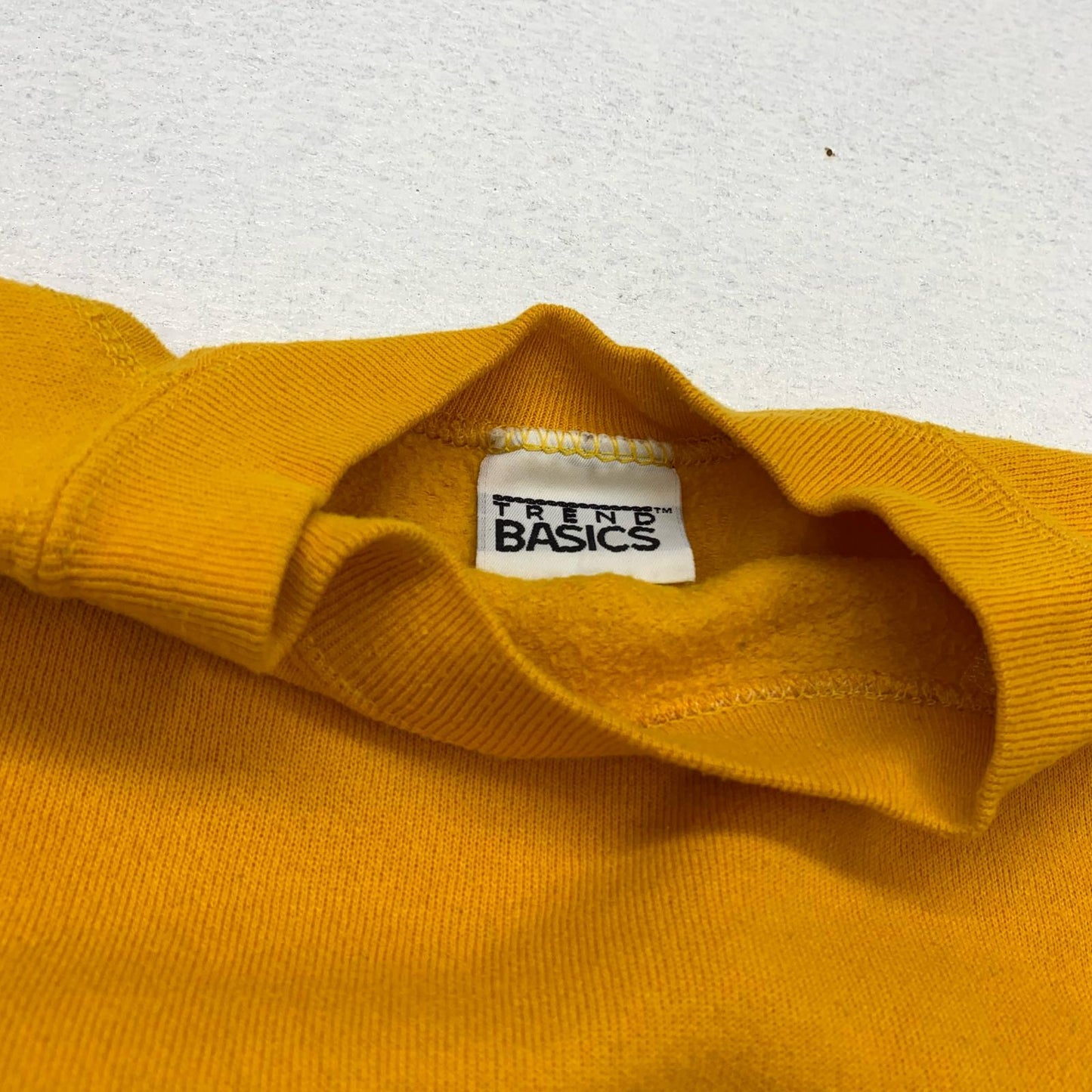 【中古】 TREND BASICS ラグランスリーブスウェット 半袖 スウェット イエロー サイズ:L【加古川物流】