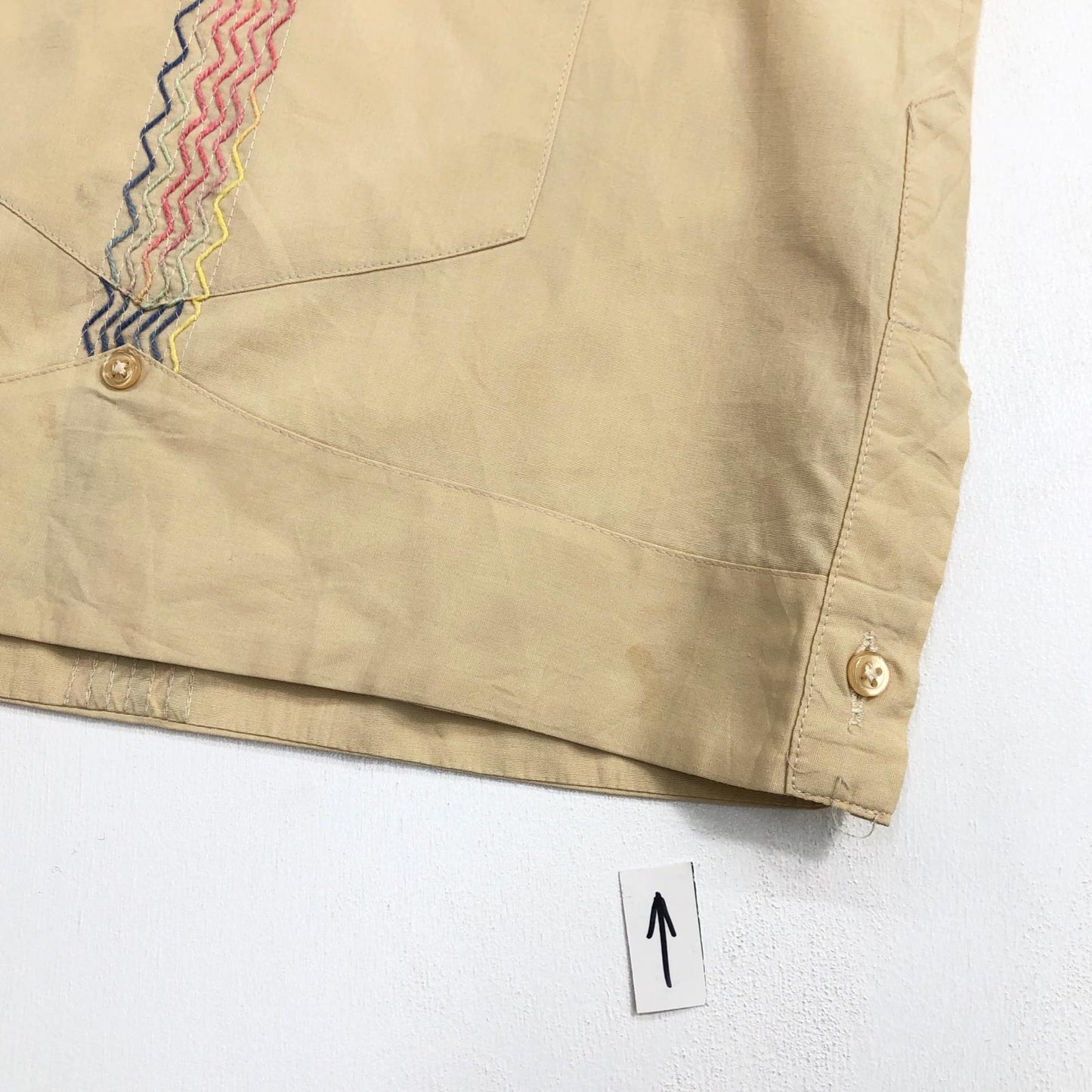 【中古】 PANABRISA キューバシャツ 半袖シャツ イエロー サイズ:L【加古川物流】