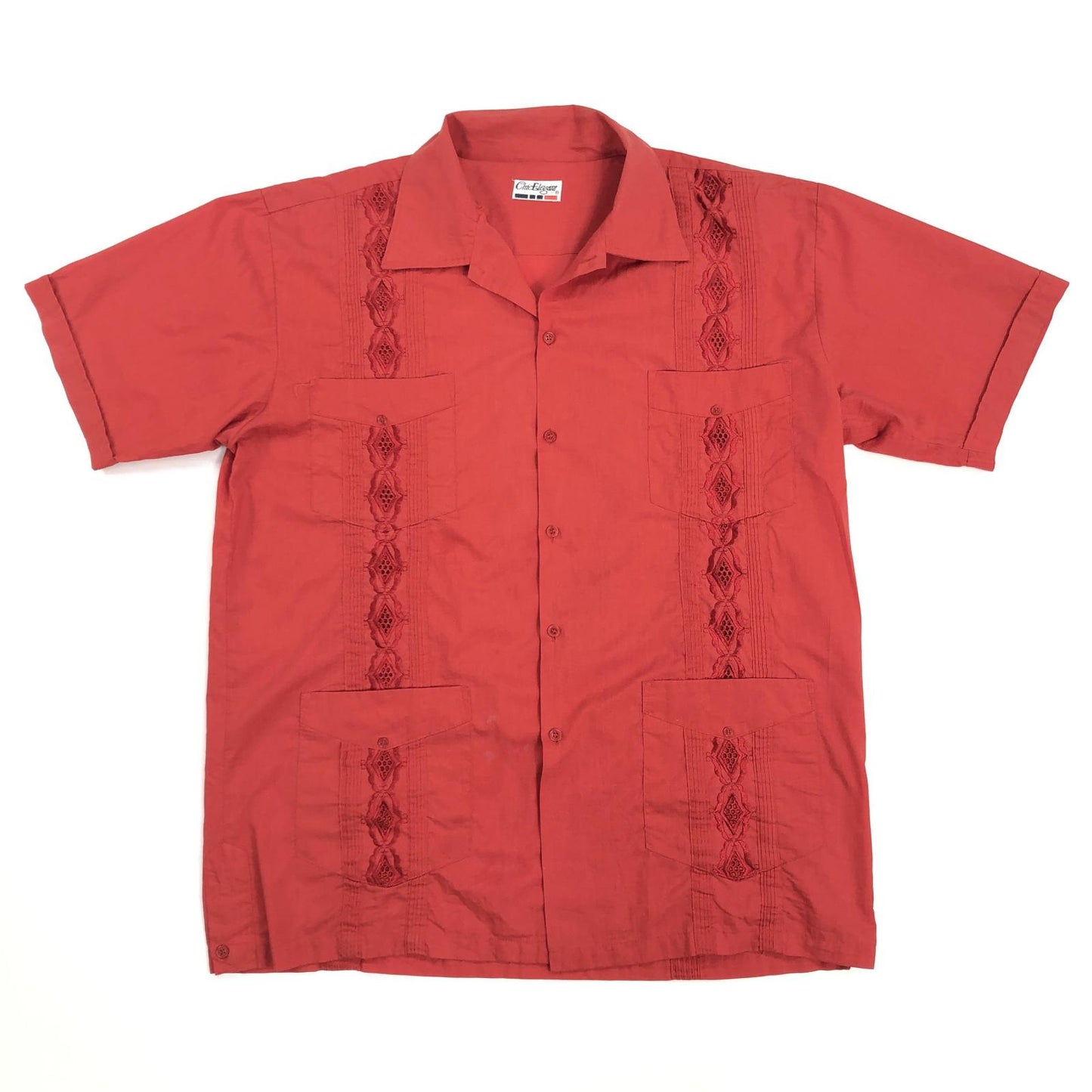 【中古】 ChicElegant キューバシャツ 半袖シャツ レッド サイズ:XL【加古川物流】