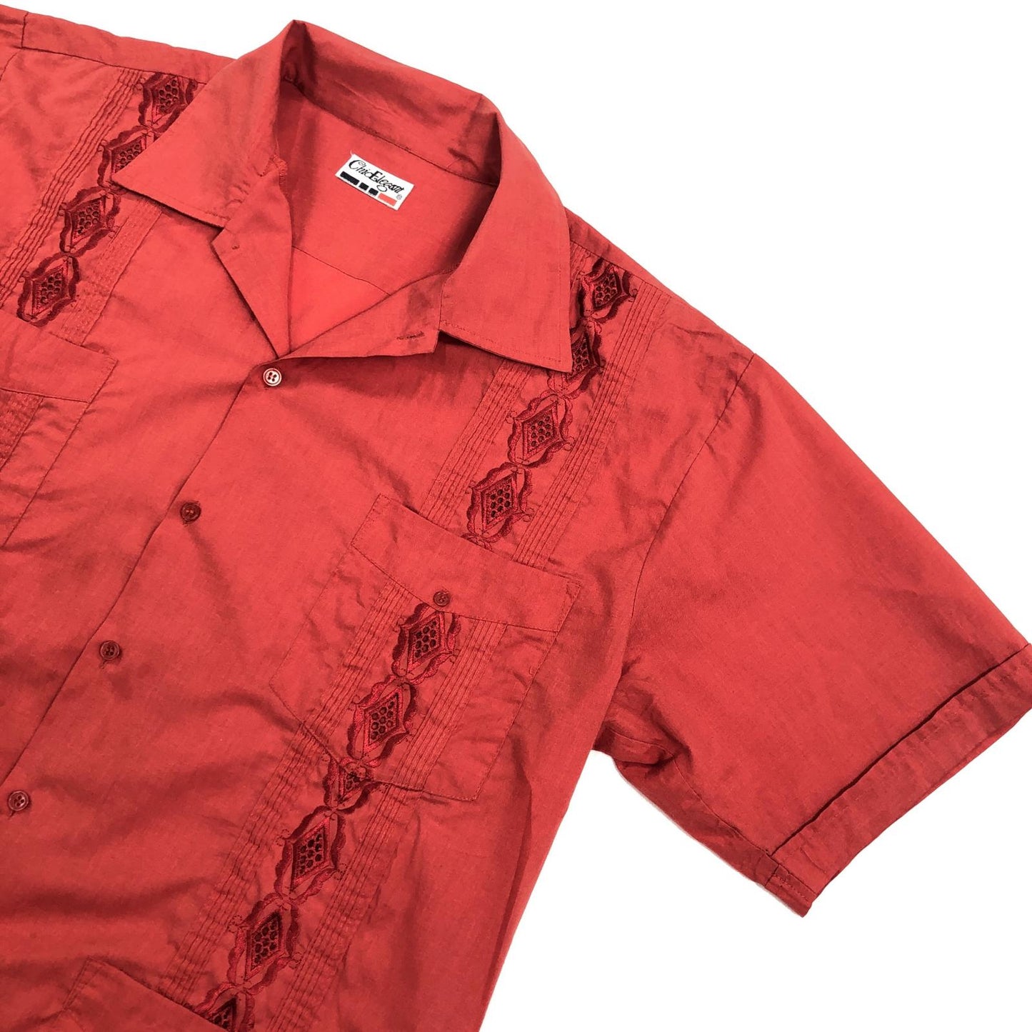 【中古】 ChicElegant キューバシャツ 半袖シャツ レッド サイズ:XL【加古川物流】