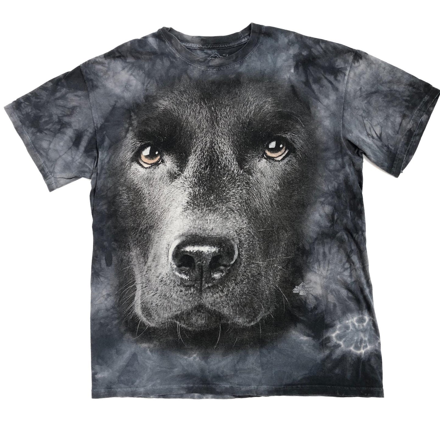 【中古】 THE MOUNTAIN マウンテン DOG 犬 アニマルプリント MEXICO製 半袖Tシャツ タイダイ【加古川物流】