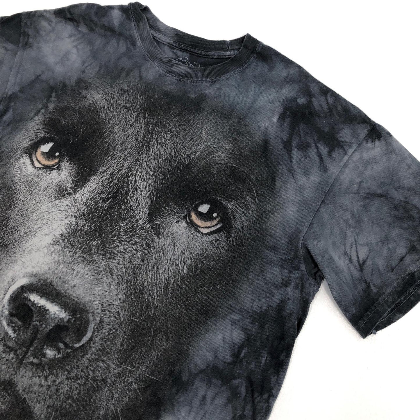 【中古】 THE MOUNTAIN マウンテン DOG 犬 アニマルプリント MEXICO製 半袖Tシャツ タイダイ【加古川物流】