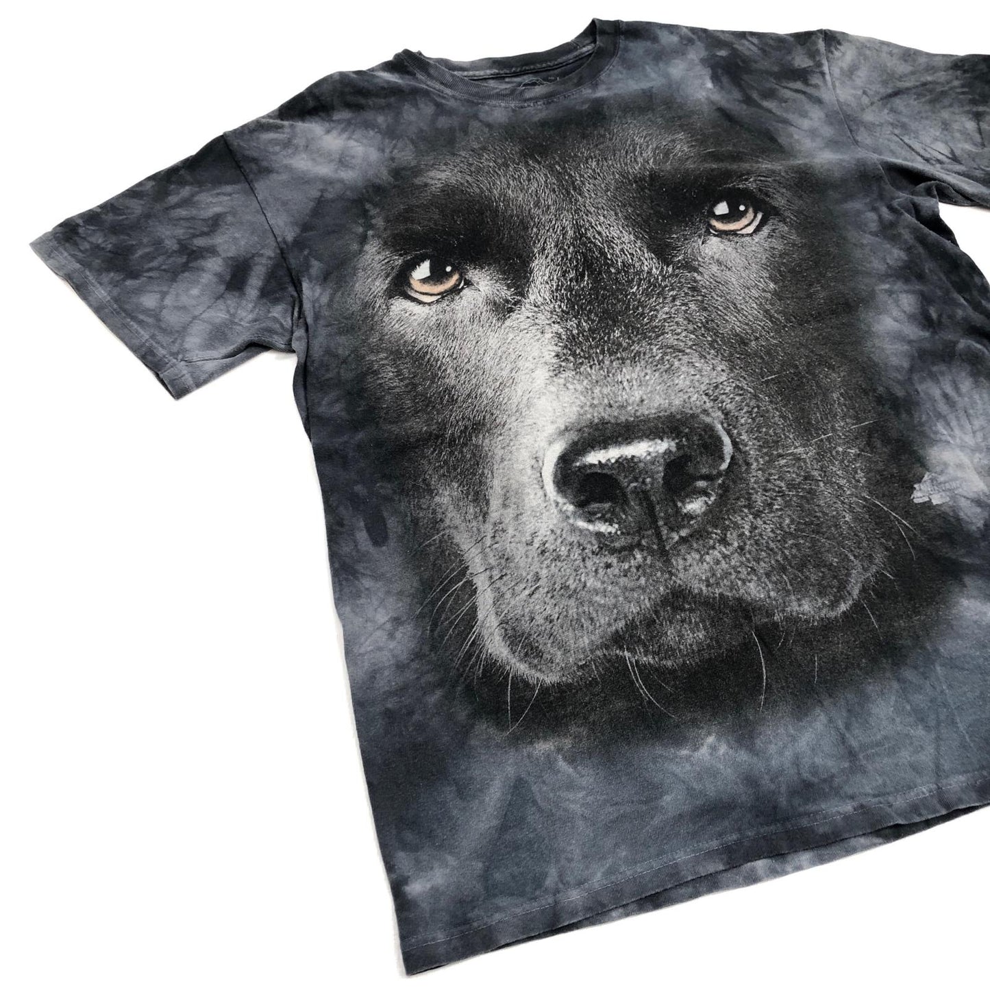 【中古】 THE MOUNTAIN マウンテン DOG 犬 アニマルプリント MEXICO製 半袖Tシャツ タイダイ【加古川物流】