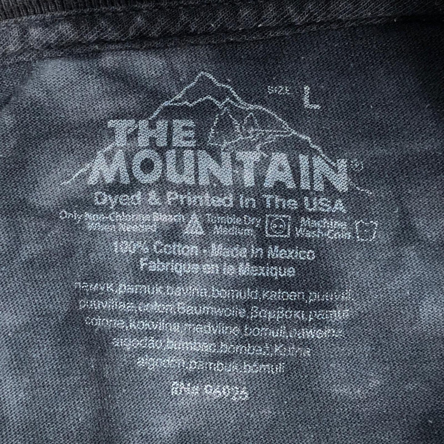 【中古】 THE MOUNTAIN マウンテン DOG 犬 アニマルプリント MEXICO製 半袖Tシャツ タイダイ【加古川物流】