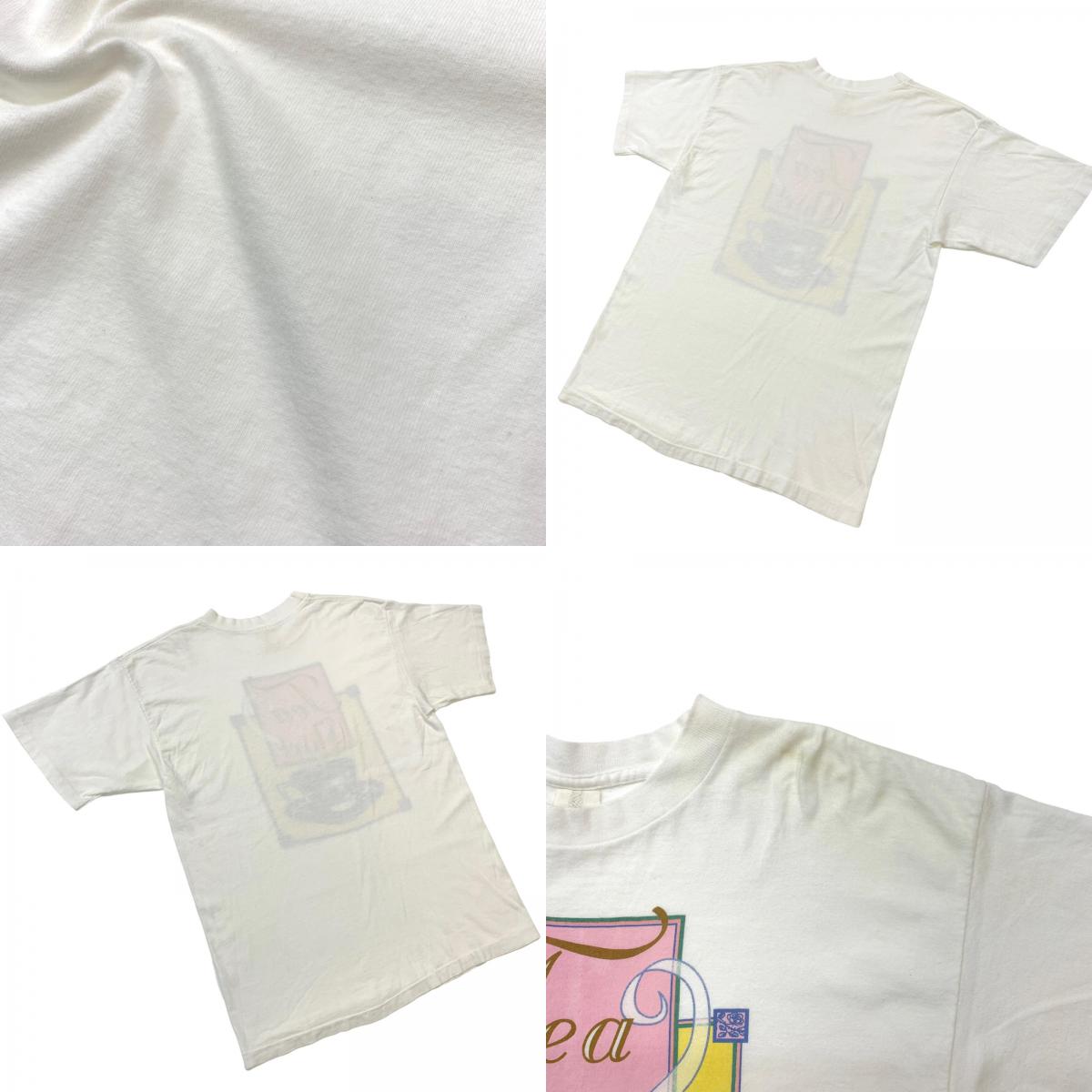 【中古】 SCREEN CREATIONS 90年代 1996 Hallmark Licensing, Inc. Tea Shirt 紅茶 アートTe USA製 半袖Tシャツ ホワイト サイズ:L【加古川物流】