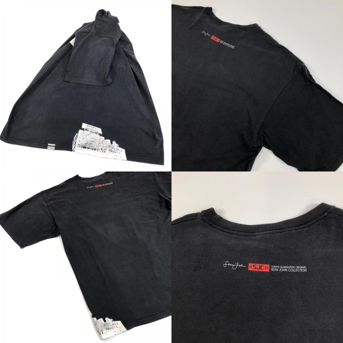 【中古】VINTAGE衣料 | ヴィンテージイリョウ 【SEAN JOHN】 半袖Tシャツ ブラック【加古川物流】