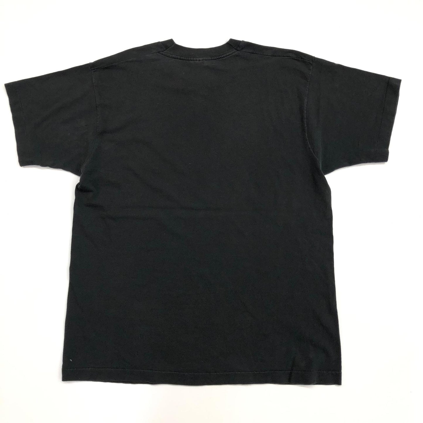【中古】 FRUIT OF THE LOOM フルーツオブザルーム 90年代 CORNHUSKERS コーンハスカーズ チームロゴ 前面プリント シングルステッチ USA製 ヴィンテージ 半袖Tシャツ ブラック サイズ:L【加古川物流】