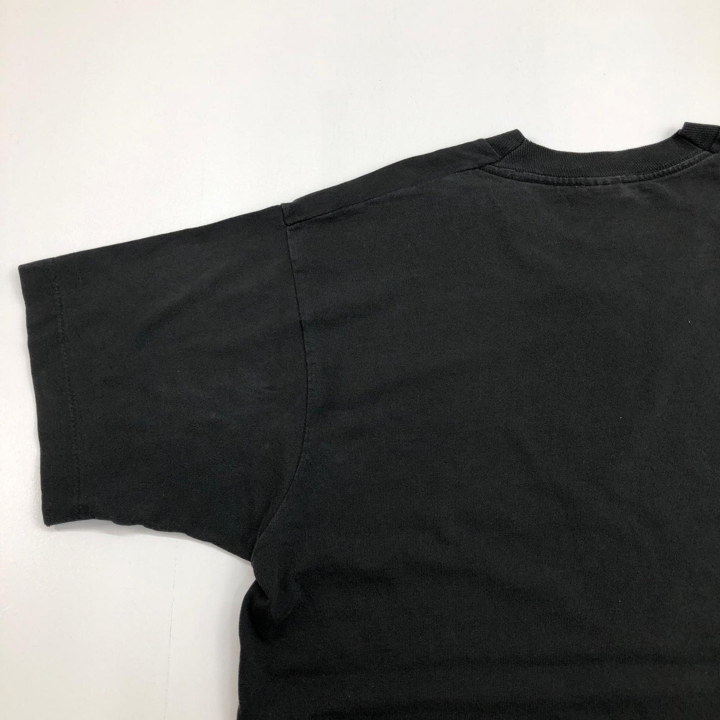 【中古】 FRUIT OF THE LOOM フルーツオブザルーム 90年代 CORNHUSKERS コーンハスカーズ チームロゴ 前面プリント シングルステッチ USA製 ヴィンテージ 半袖Tシャツ ブラック サイズ:L【加古川物流】
