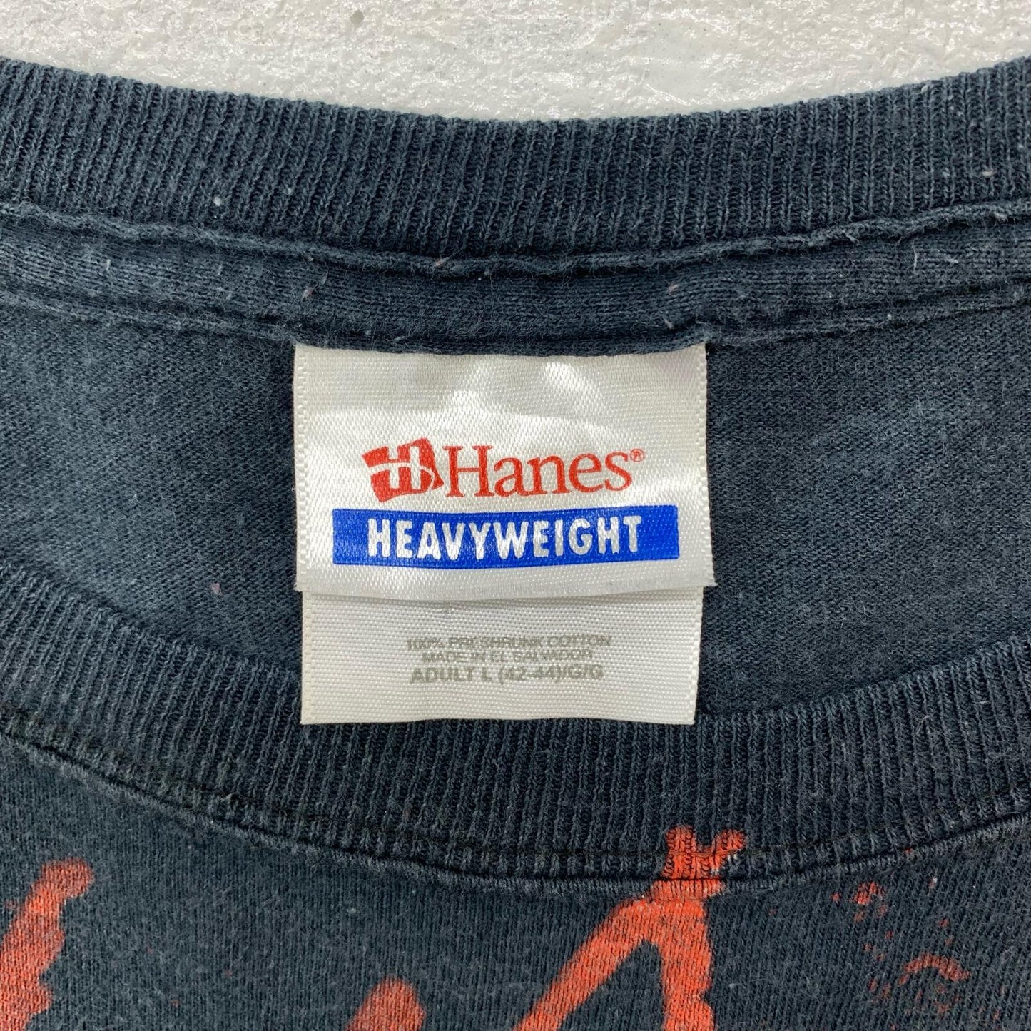 【中古】VINTAGE衣料 | ヴィンテージイリョウ Hanes HEAVYWEIGHT ヘインズ SLAYER TOUR Tee バンド スカル 半袖Tシャツ ブラック サイズ:L【加古川物流】