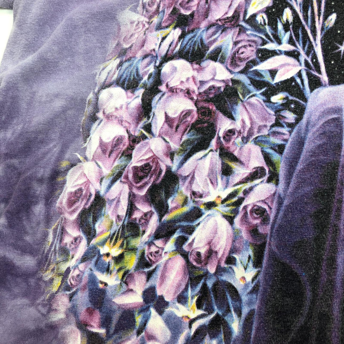【中古】 THE MOUNTAIN ザ マウンテン 天使 薔薇 妖精 半袖Tシャツ タイダイ サイズ:L【加古川物流】