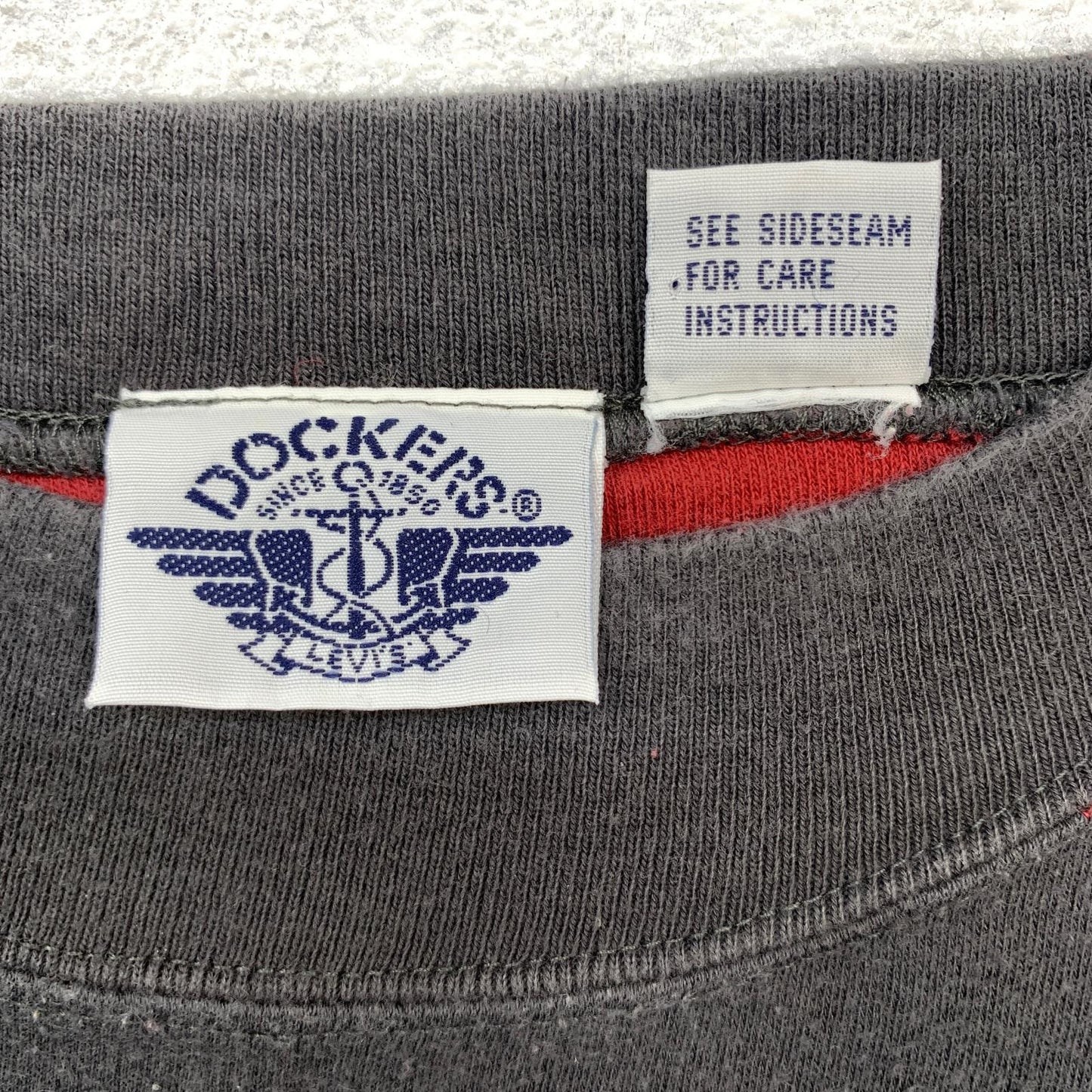 【中古】 DOCKERS 90年代 ワイドボーダー 半袖Tシャツ サイズ:XL【加古川物流】