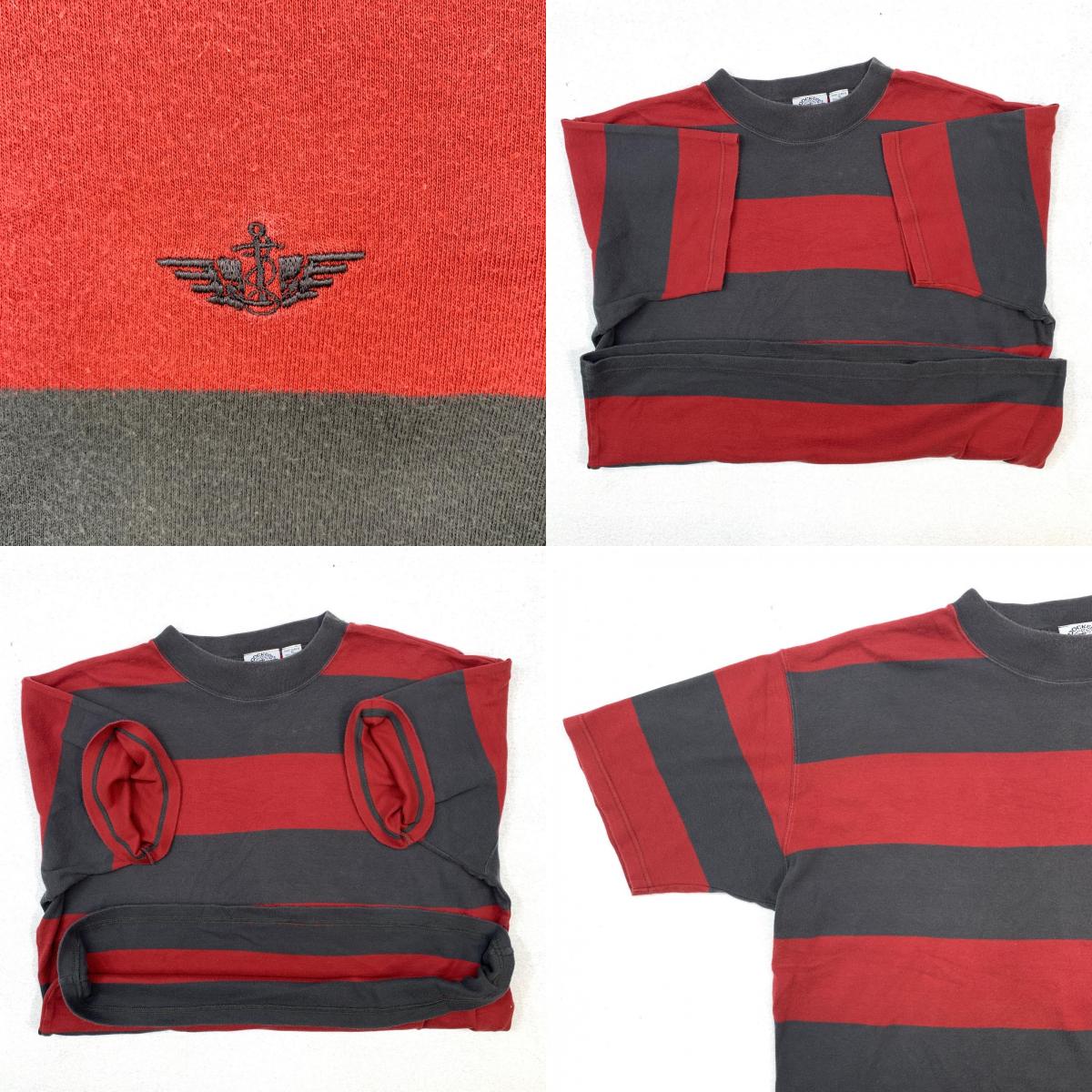 【中古】 DOCKERS 90年代 ワイドボーダー 半袖Tシャツ サイズ:XL【加古川物流】