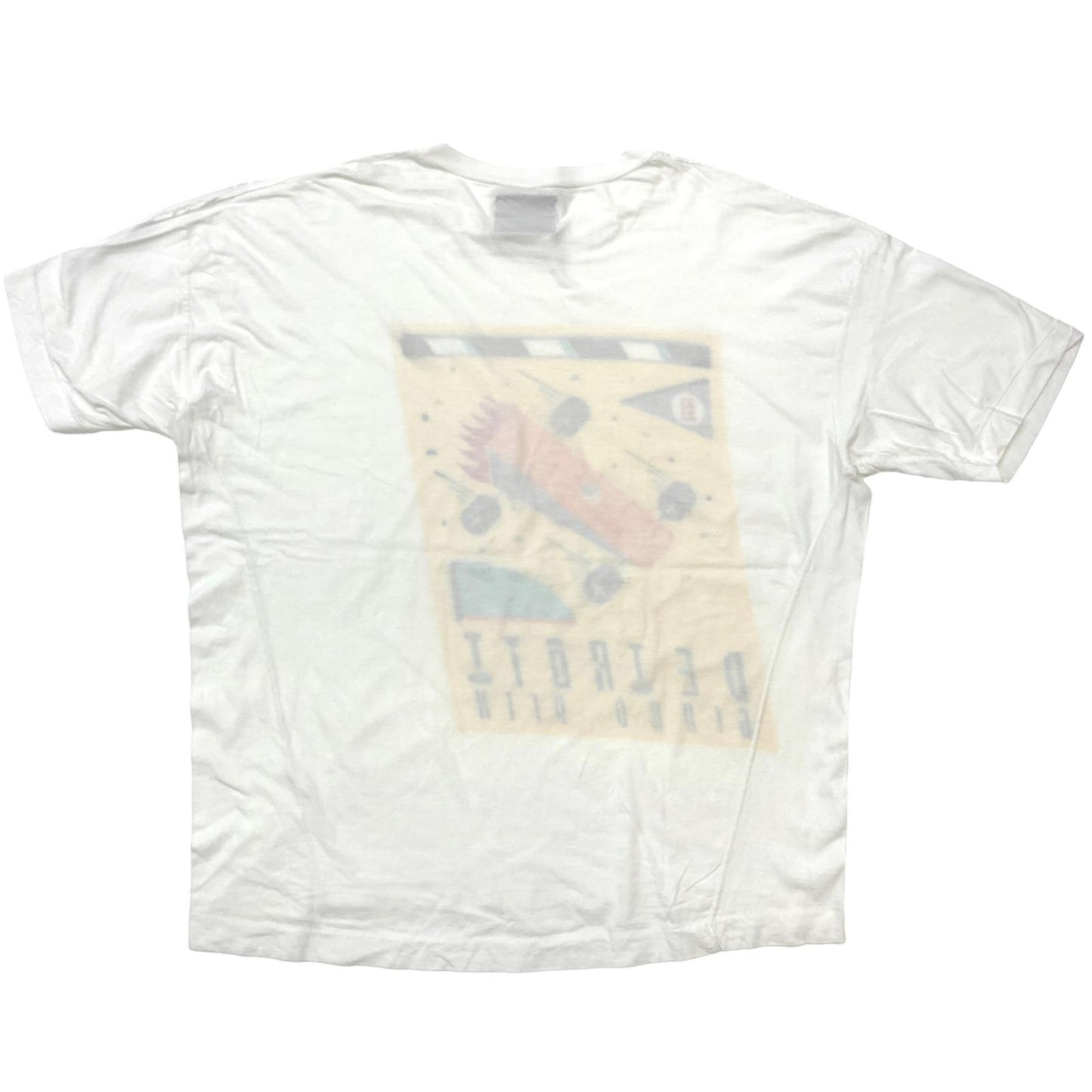 【中古】 UNITED COLORS OF BENETTON Outdoor Clothing ベネトン アウトドア クロージング DETROIT GLAND PRIX F1レース 半袖Tシャツ ホワイト【加古川物流】