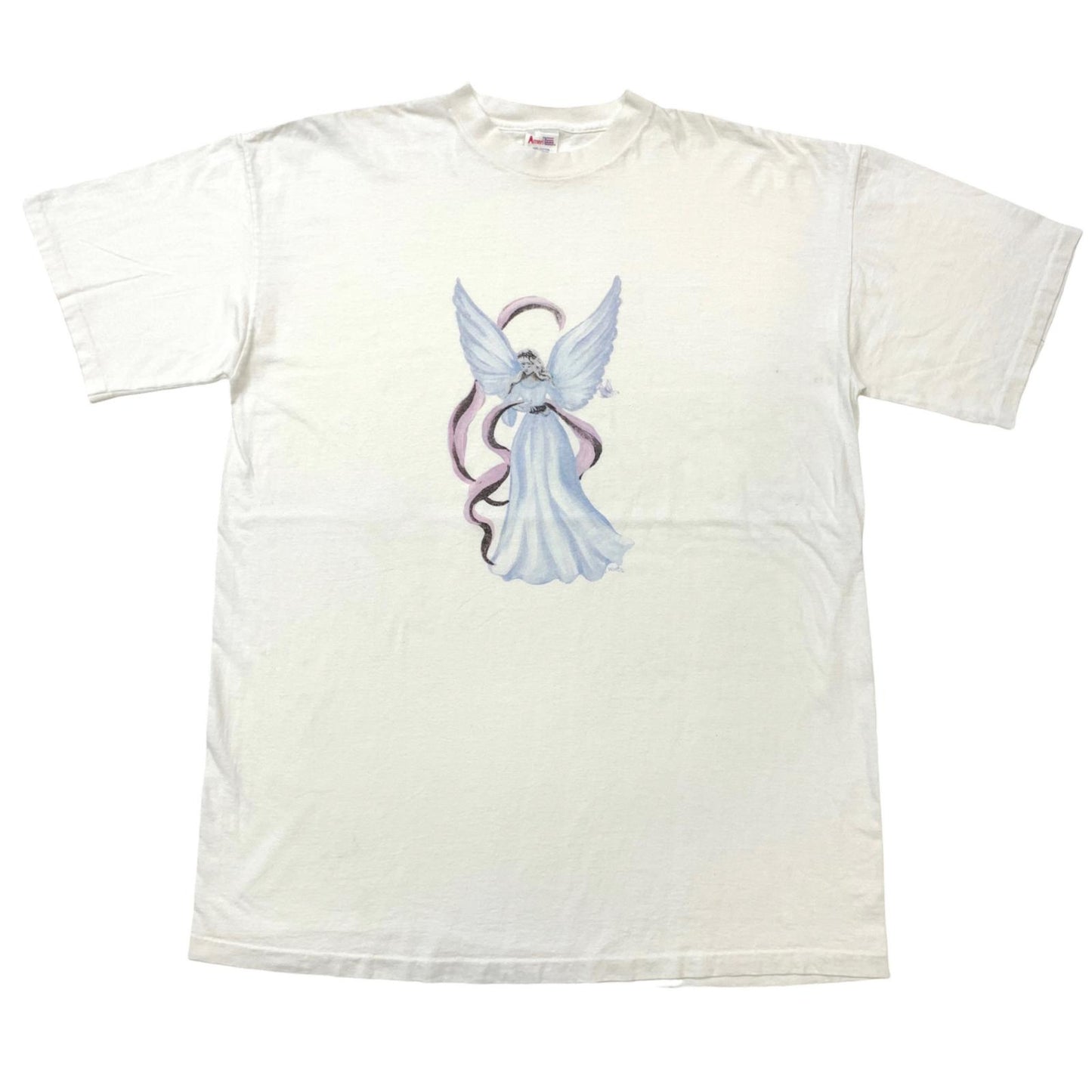【中古】 Ameri Tees 90年代 エンジェル 天使 USA製 半袖Tシャツ ホワイト【加古川物流】