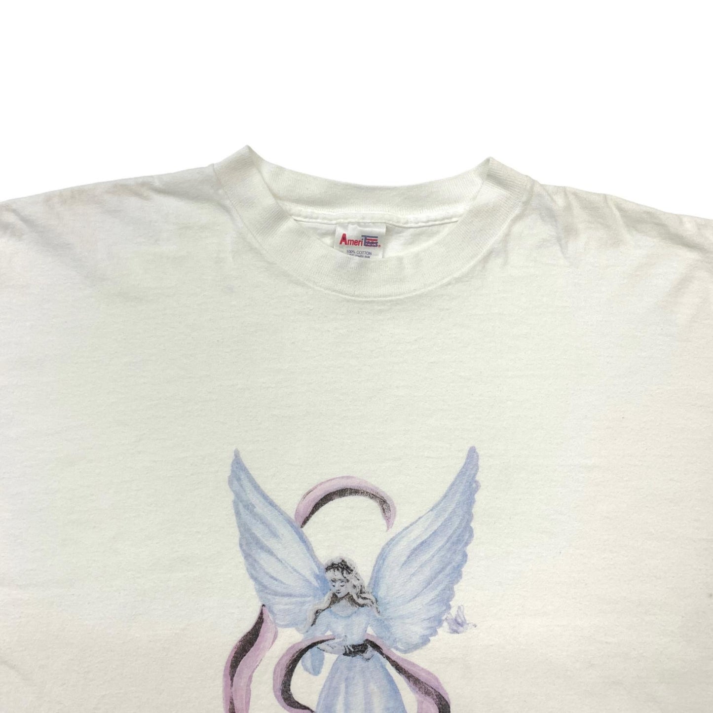 【中古】 Ameri Tees 90年代 エンジェル 天使 USA製 半袖Tシャツ ホワイト【加古川物流】