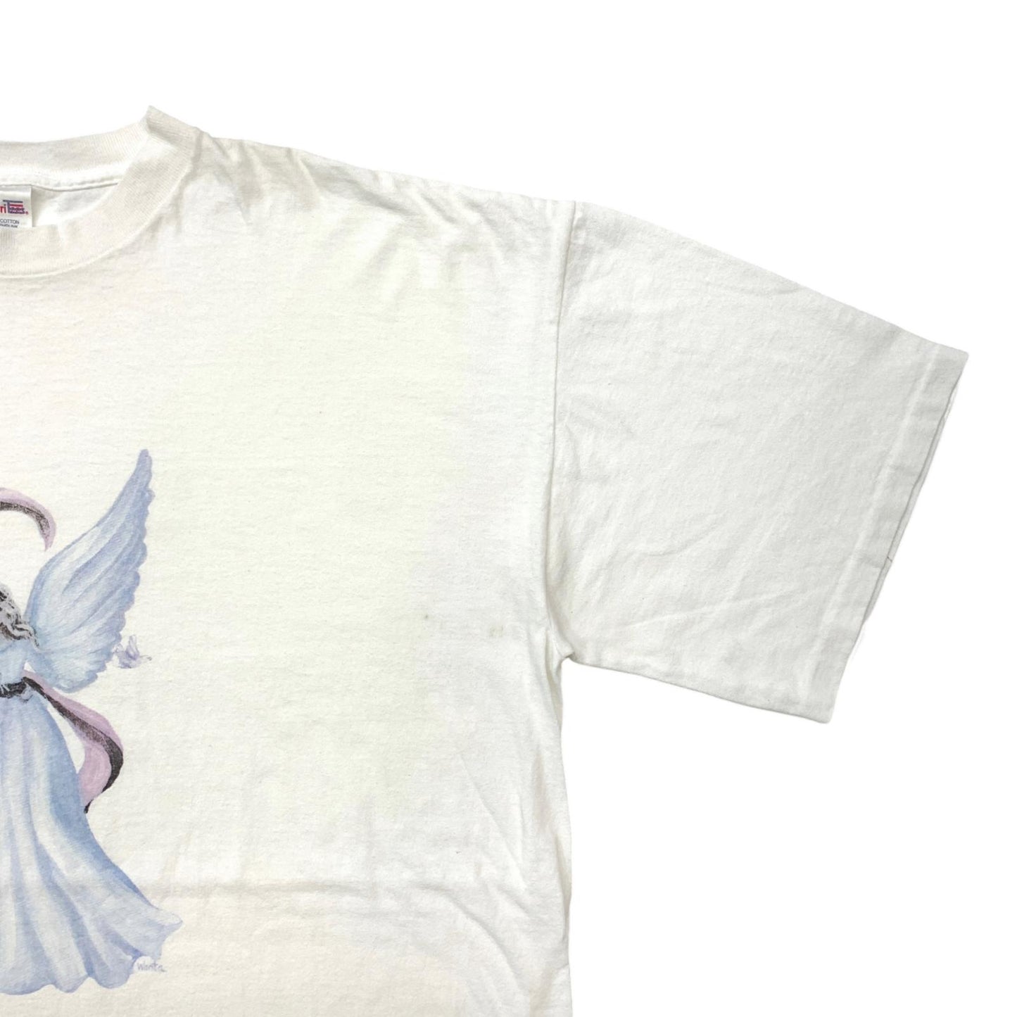 【中古】 Ameri Tees 90年代 エンジェル 天使 USA製 半袖Tシャツ ホワイト【加古川物流】