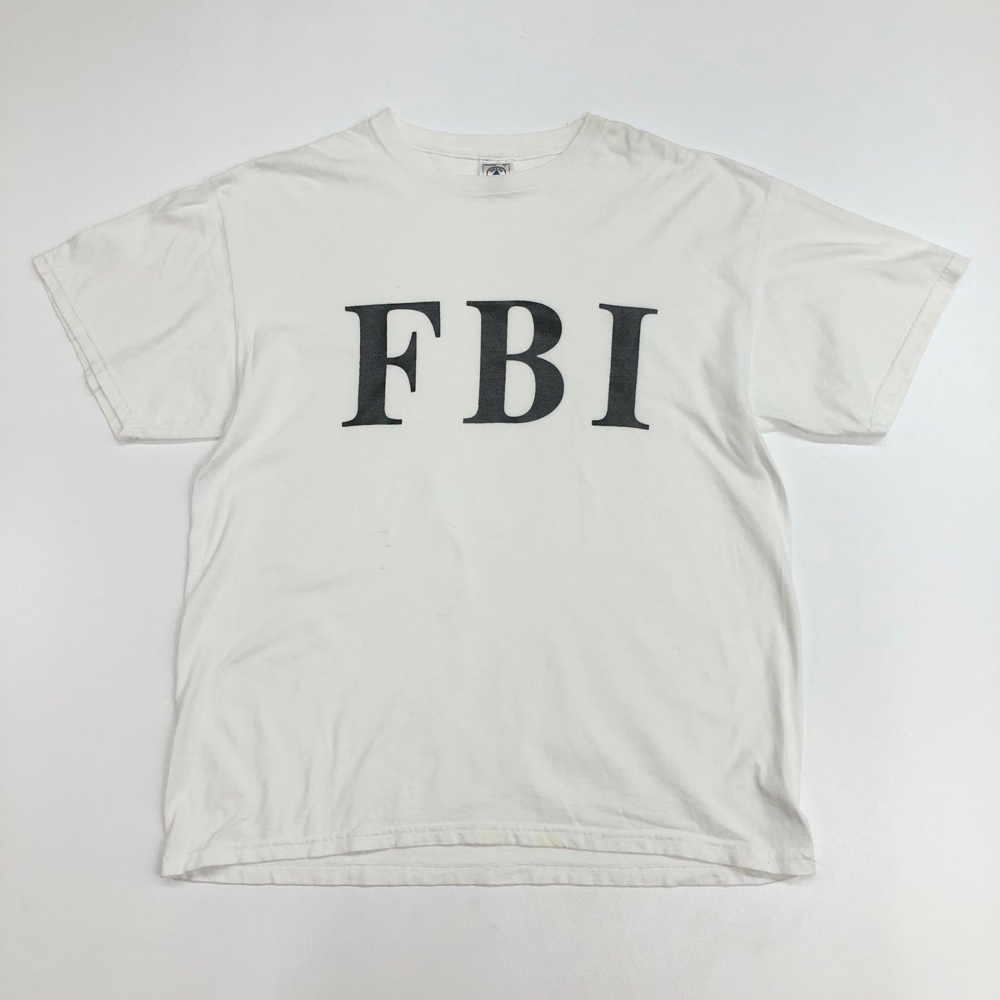 【中古】 DELTA デルタ 00年代 FBI 前面プリント 半袖Tシャツ ホワイト サイズ:L【加古川物流】
