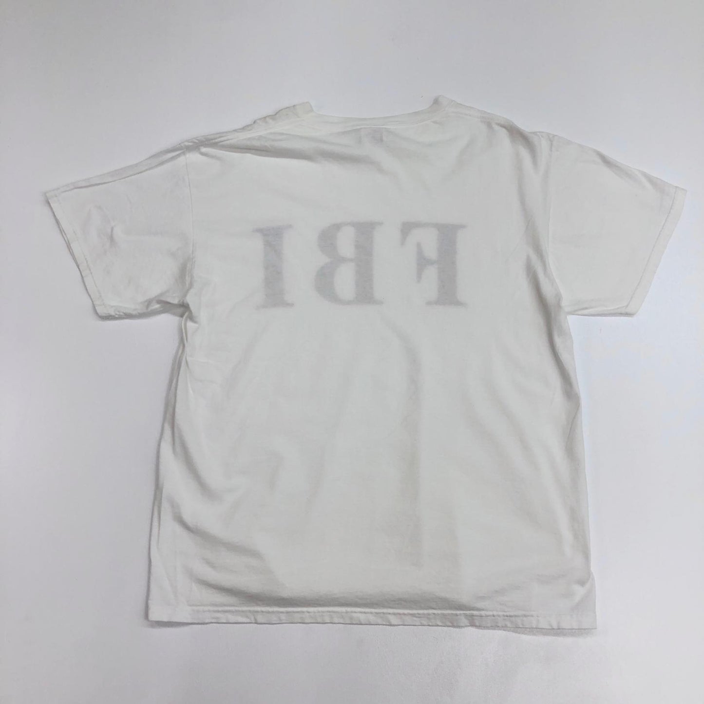 【中古】 DELTA デルタ 00年代 FBI 前面プリント 半袖Tシャツ ホワイト サイズ:L【加古川物流】
