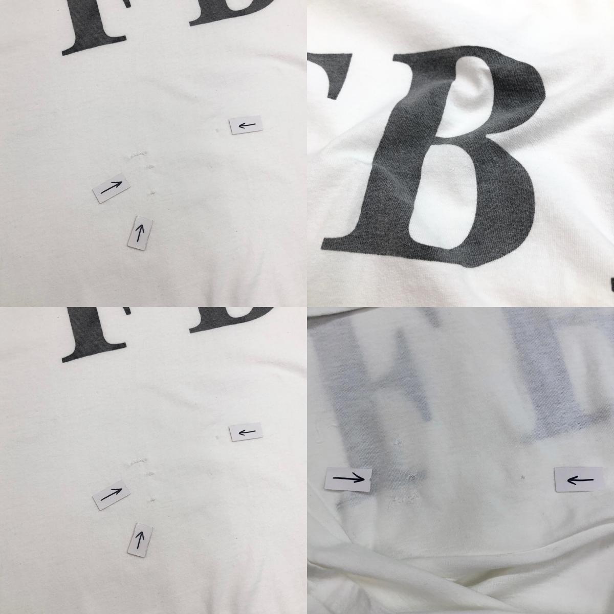 【中古】 DELTA デルタ 00年代 FBI 前面プリント 半袖Tシャツ ホワイト サイズ:L【加古川物流】