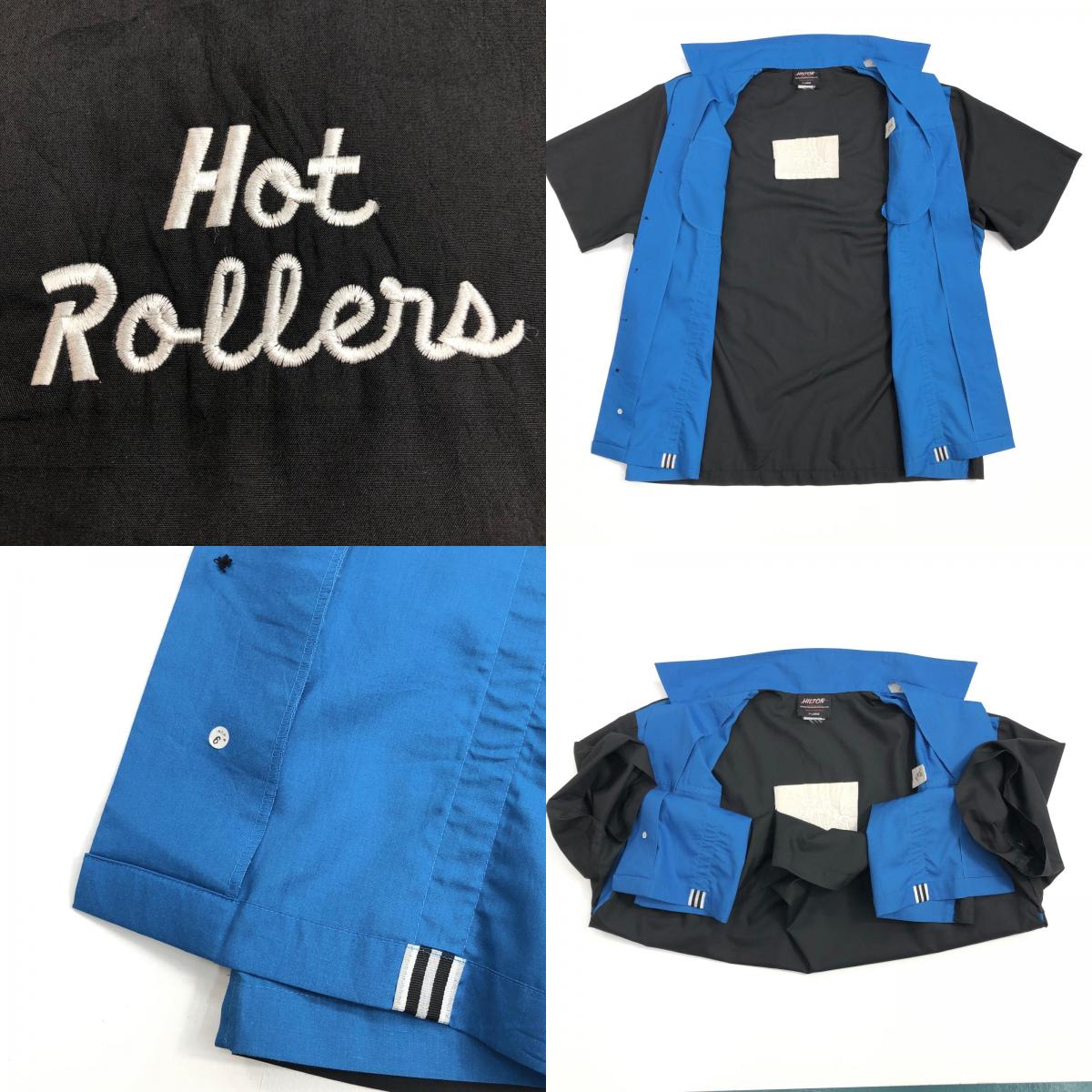 【中古】Hilton | ヒルトン ボーリングシャツ Hot Rollers 刺繍 その他トップス ブルー サイズ:XL【加古川物流】