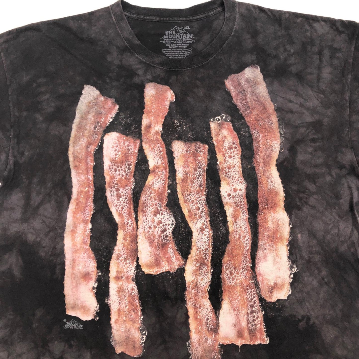 【中古】 THE MOUNTAIN ザ マウンテン 焼きベーコン 半袖Tシャツ グレー【加古川物流】