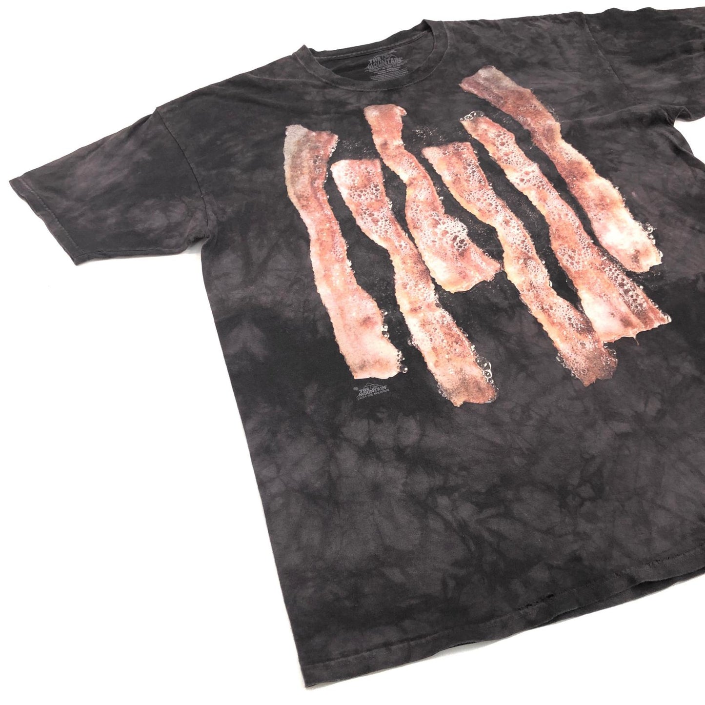 【中古】 THE MOUNTAIN ザ マウンテン 焼きベーコン 半袖Tシャツ グレー【加古川物流】