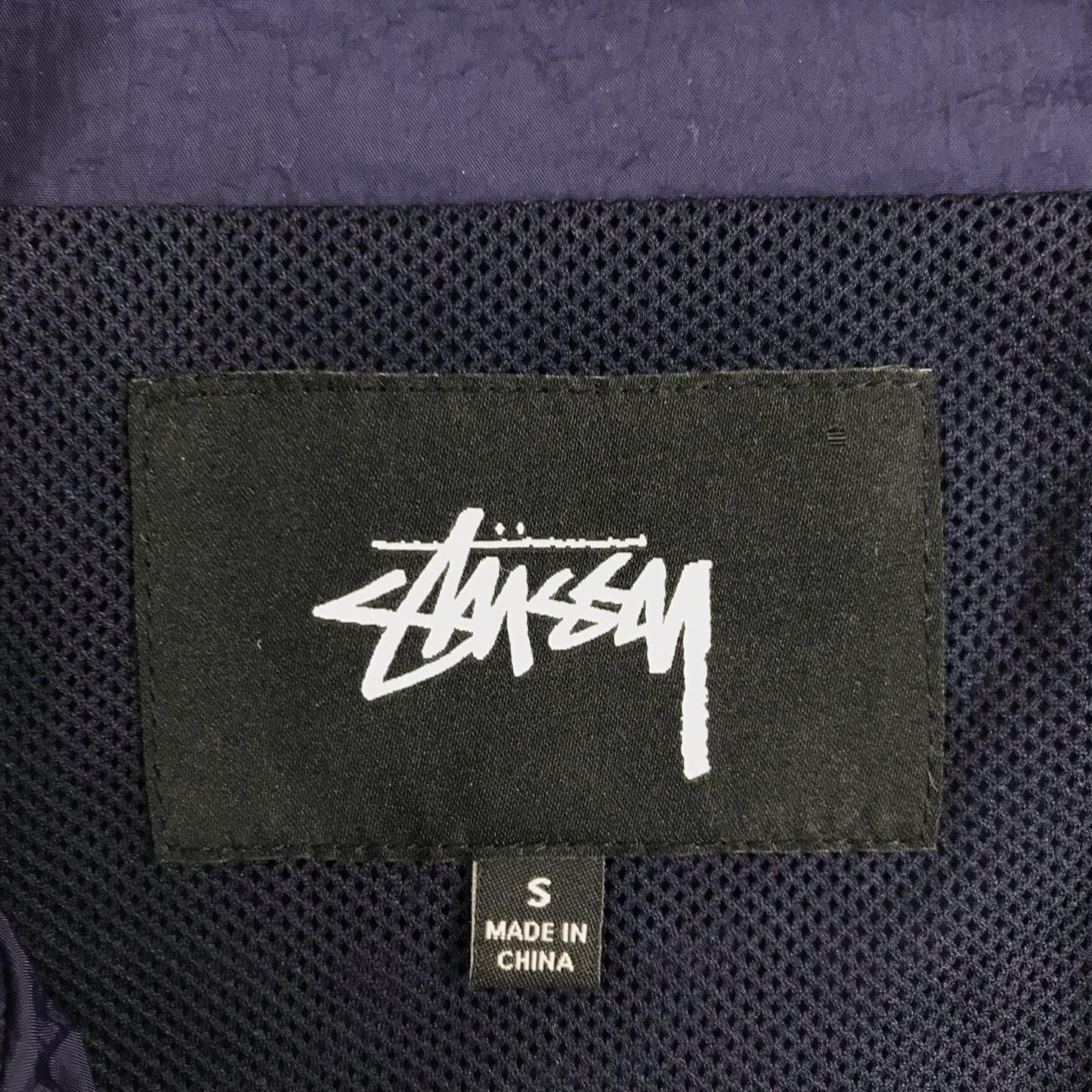 【中古】STUSSY | ステューシー Panel Track Jacket ナイロンジャケット 115456 ネイビー サイズ:S【加古川物流】