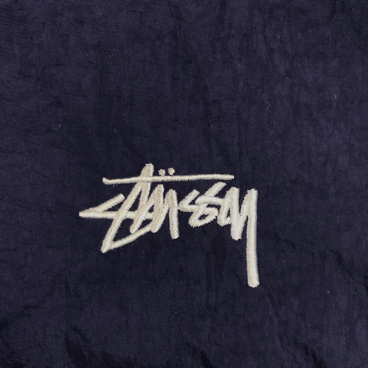 【中古】STUSSY | ステューシー Panel Track Jacket ナイロンジャケット 115456 ネイビー サイズ:S【加古川物流】