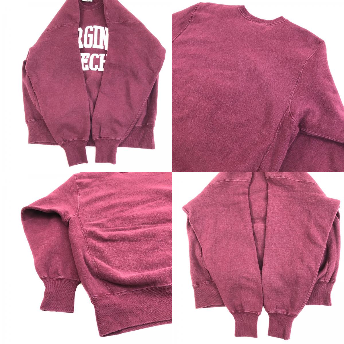 【中古】Lee | リー スウェット VIRGINIA TECH MADE IN USA ボルドー/バーガンディー サイズ:L【加古川物流】