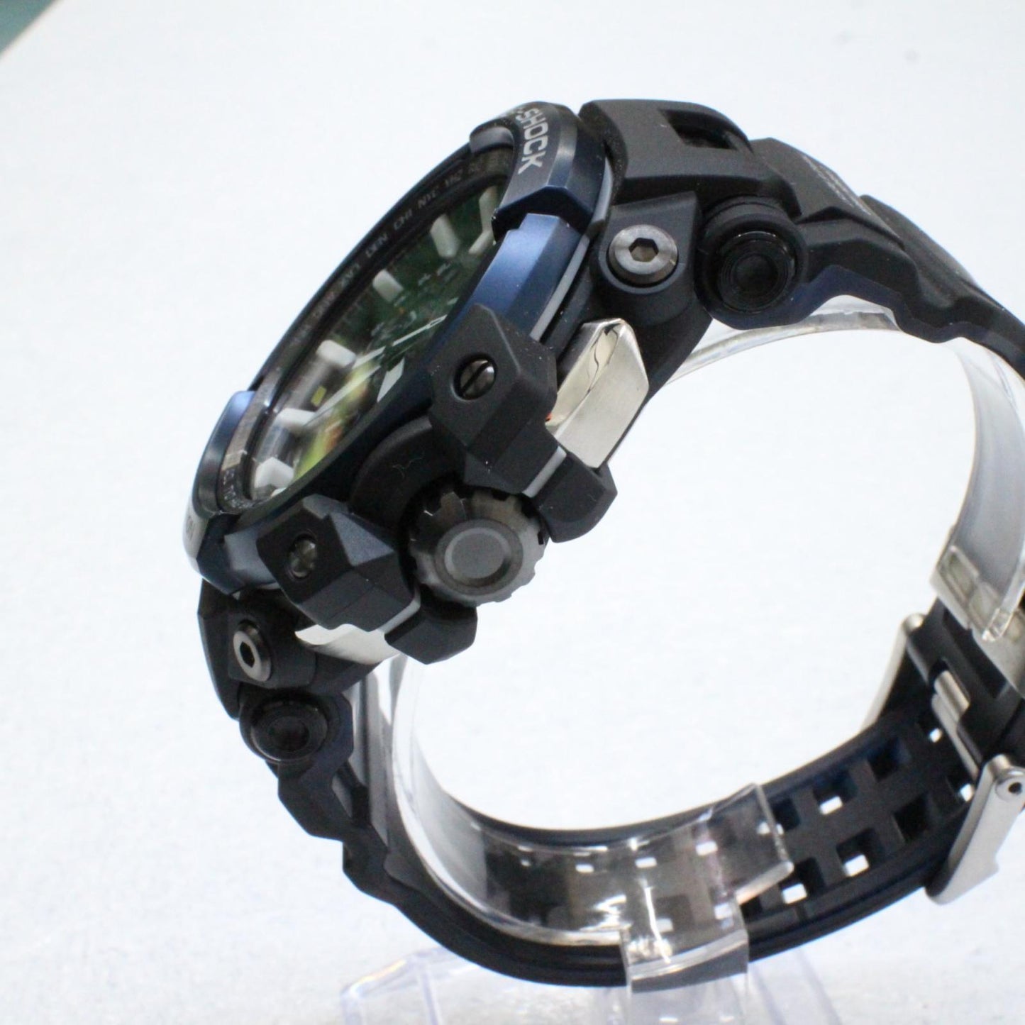 【中古】G-SHOCK | ジーショック GRAVITYMASTER 腕時計 GPW-2000-1A2JF アナログ表示 ソーラー電波時計 ブルー 文字盤グレー【加古川物流】