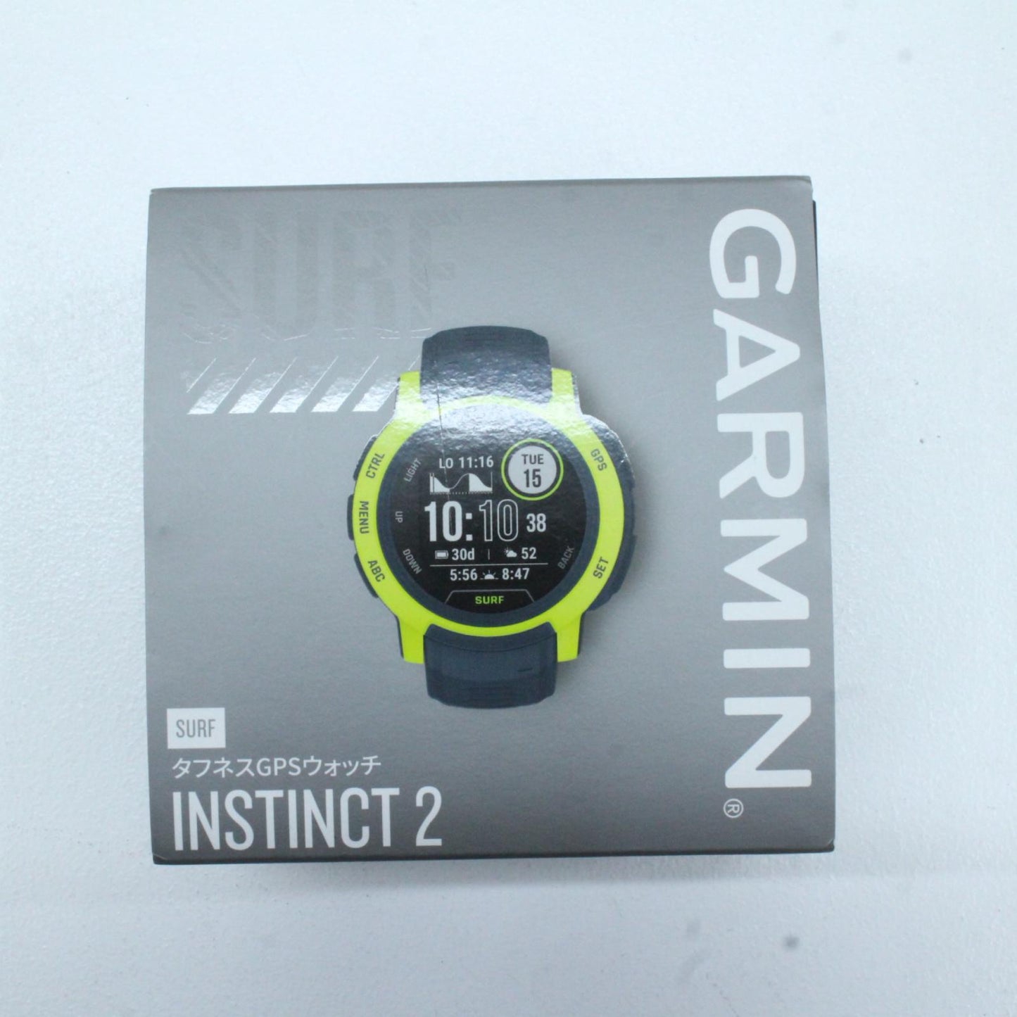 【中古】GARMIN | ガーミン Instinct 2 Surf Edition 腕時計 010-02626-42 デジタル表示 クオーツ イエロー 文字盤ブラック【加古川物流】
