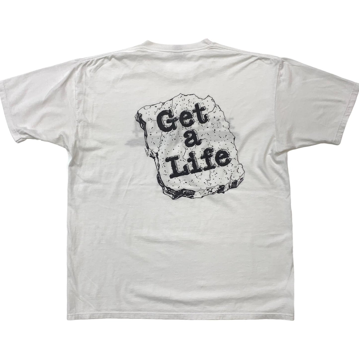 【中古】 JERZEES 90年代 radio 104 WMRQ.modern rock 両面プリント USA製 半袖Tシャツ ホワイト サイズ:XL【加古川物流】