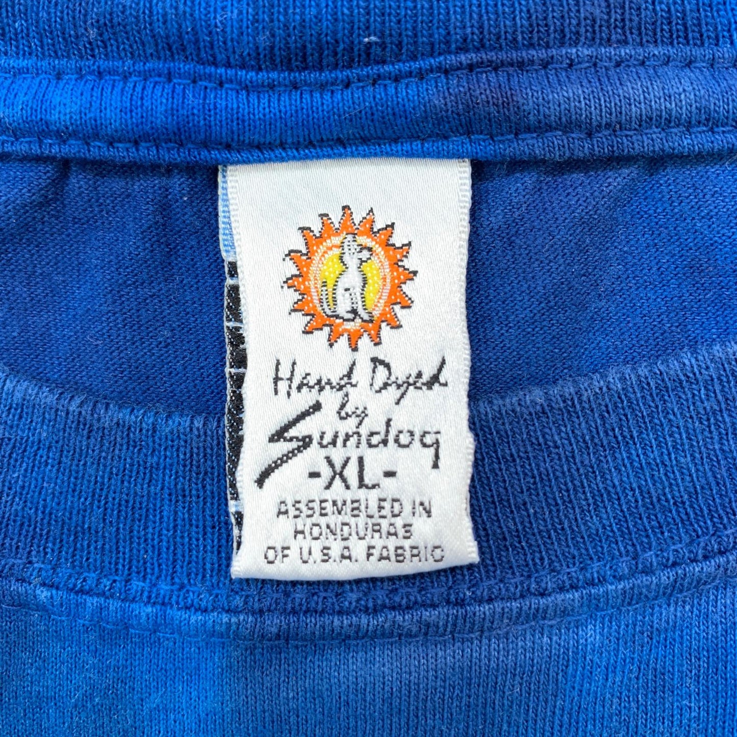 【中古】 Hand Dyed by Sundog Smithsonian's National Air and Space Museum ロッキード社 戦略偵察機SR-71 ブラックバード 半袖Tシャツ ブルー サイズ:XL【加古川物流】