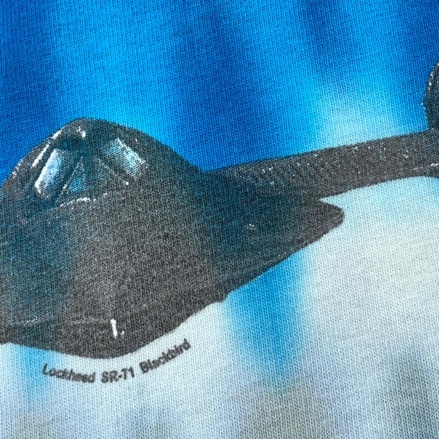 【中古】 Hand Dyed by Sundog Smithsonian's National Air and Space Museum ロッキード社 戦略偵察機SR-71 ブラックバード 半袖Tシャツ ブルー サイズ:XL【加古川物流】