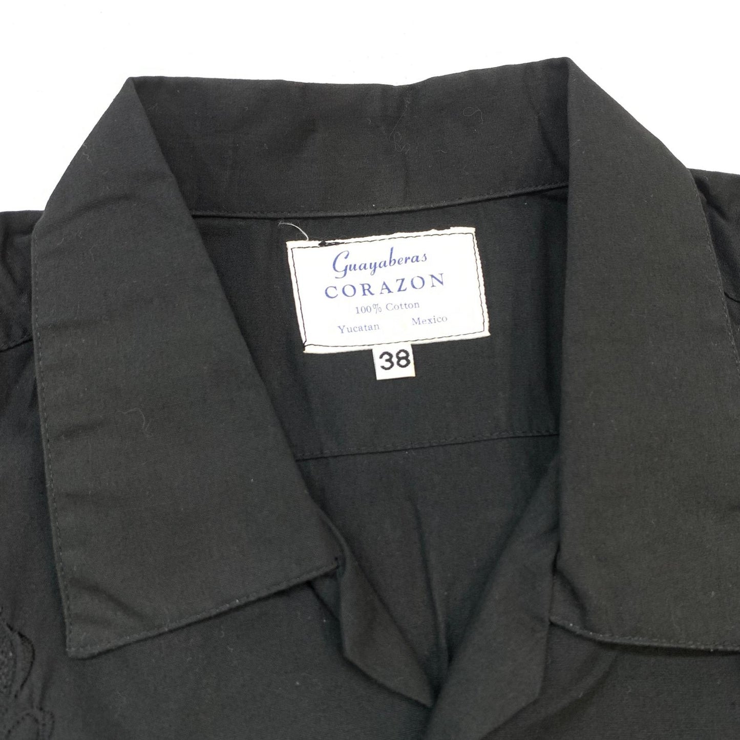 【中古】 CARAZON キューバシャツ コットン 半袖シャツ ブラック サイズ:38【加古川物流】