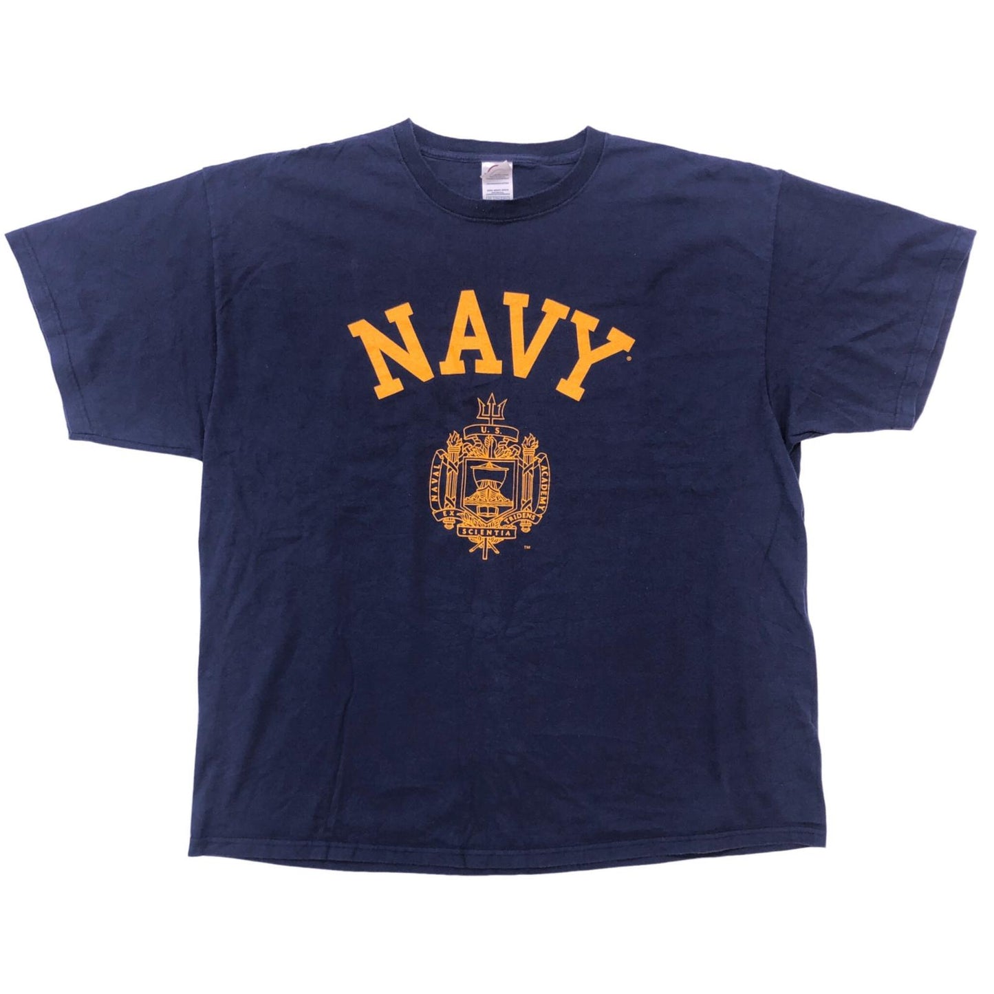 【中古】 DELTA U.S.NAVY 半袖Tシャツ ネイビー【加古川物流】