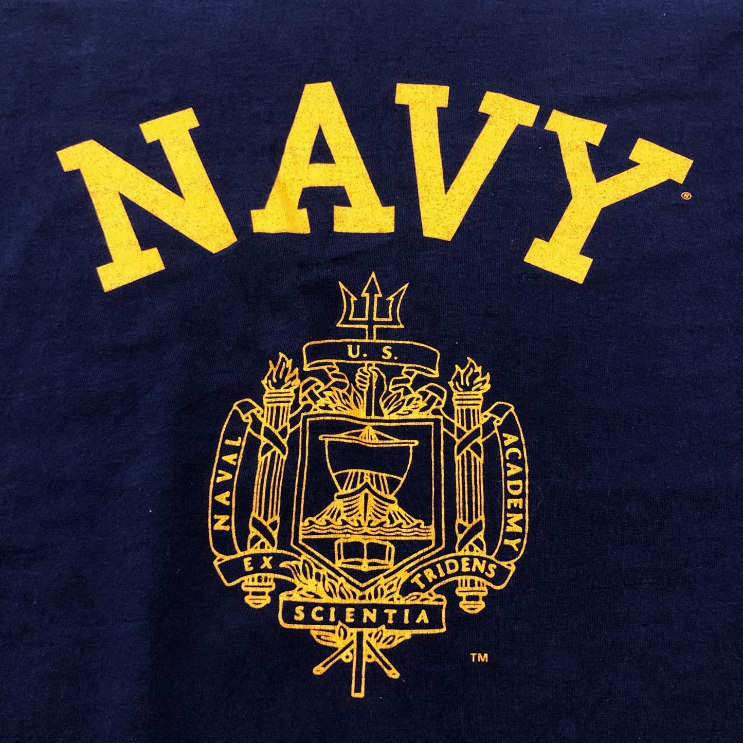 【中古】 DELTA U.S.NAVY 半袖Tシャツ ネイビー【加古川物流】