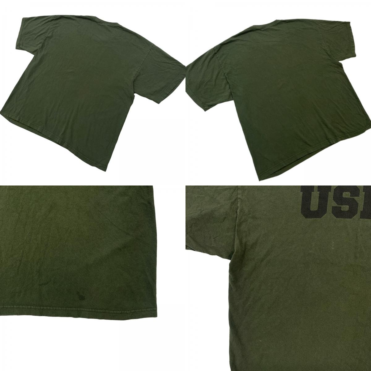 【中古】 BAYSIDE THE True American MADE TEE USMC アメリカ製 半袖Tシャツ オリーブ【加古川物流】