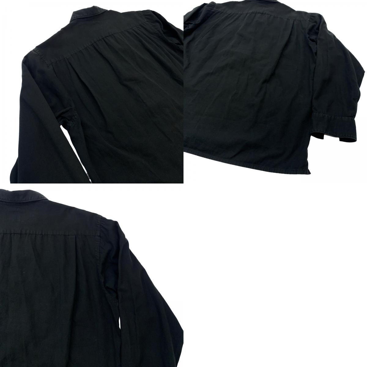 【中古】COMOLI | コモリ WISM コットンフランネル オープンカラーシャツ 長袖シャツ J03-02007 ブラック サイズ:2【加古川物流】