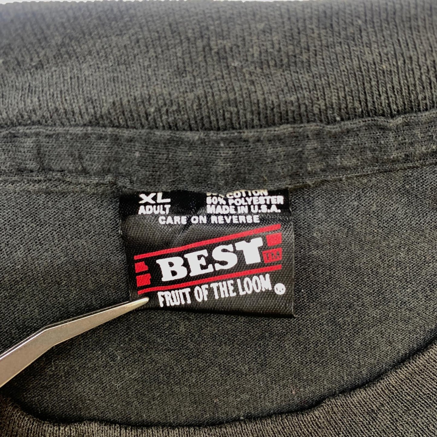 【中古】FRUIT OF THE LOOM | フルーツオブザルーム 90年代 GLOBAL ENERGY AND ENVIRONMENTAL SOLUTIONS USA製 半袖Tシャツ ブラック サイズ:XL【加古川物流】