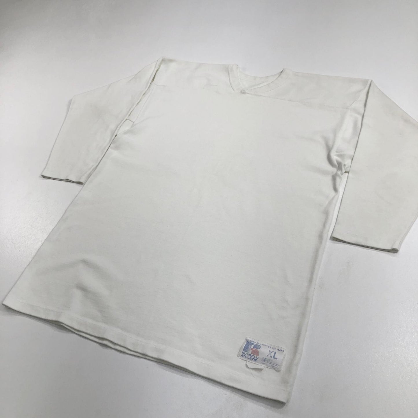 【中古】Russell Athletic | ラッセルアスレチック 90年代 フットボールT 半袖Tシャツ ホワイト サイズ:XL【加古川物流】