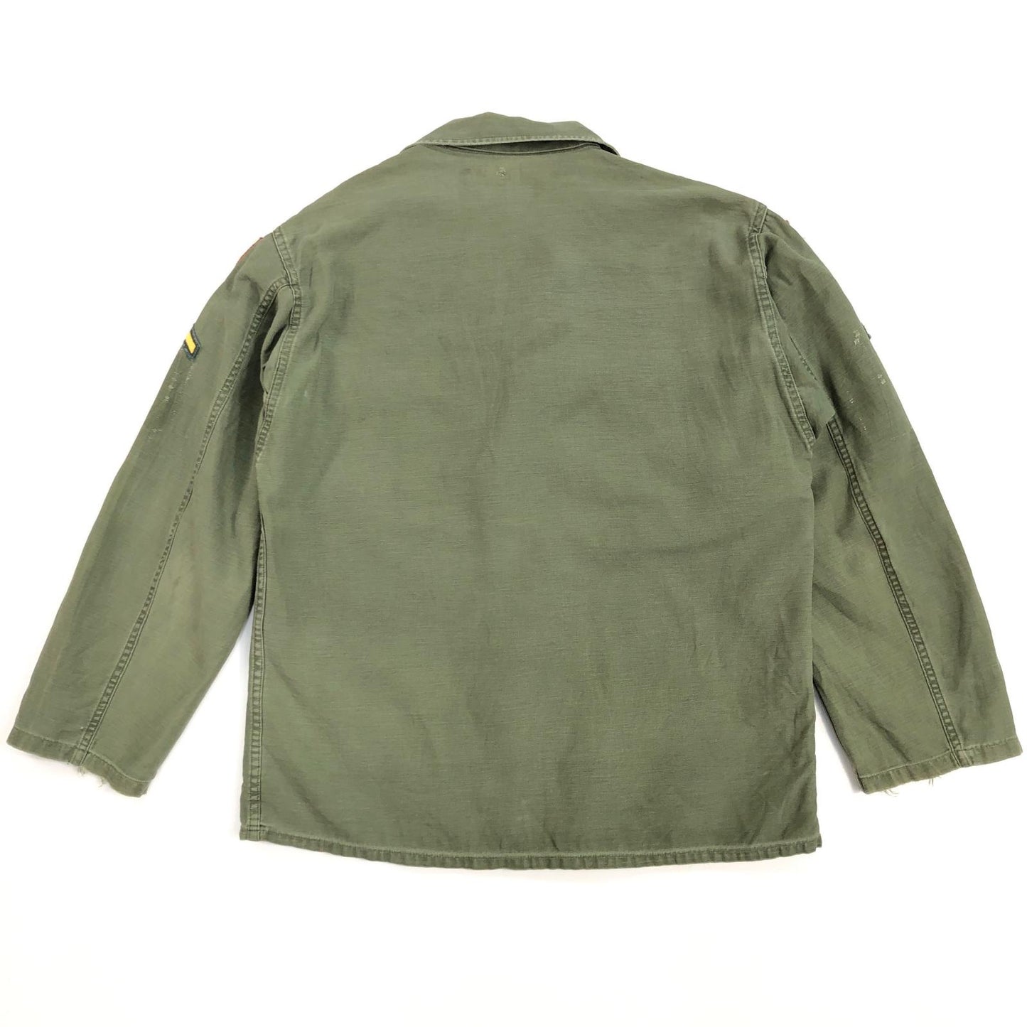 【中古】 US ARMY Cotton Sateen, OG 107 筒袖 1st 長袖シャツ オリーブ【加古川物流】