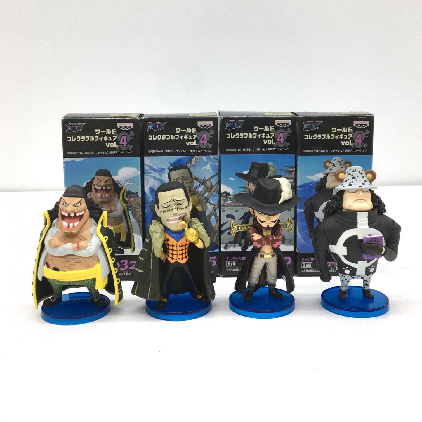 【中古】 ワンピース フィギュア ミホーク クロ コ ダイル ティーチ くま ワールドコレクタブル 4体セット【フィギュア】【加古川物流】